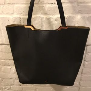 Black leather Ralph Lauren tote